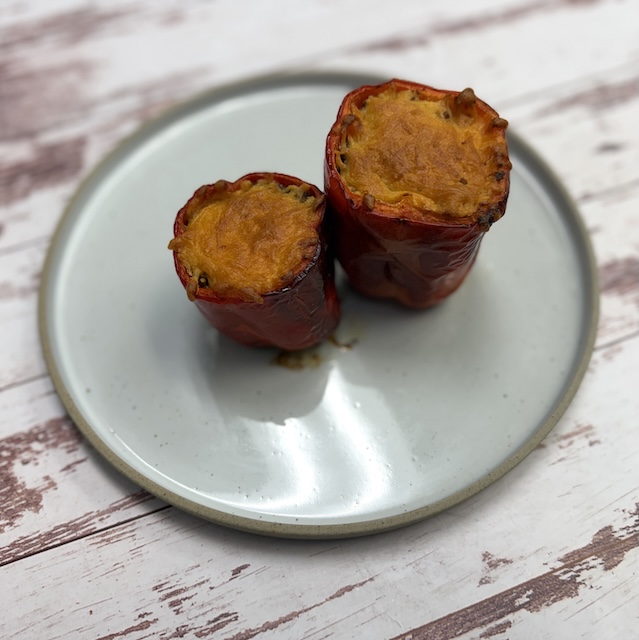 Cheesy Beef Stuffed Bell Peppers